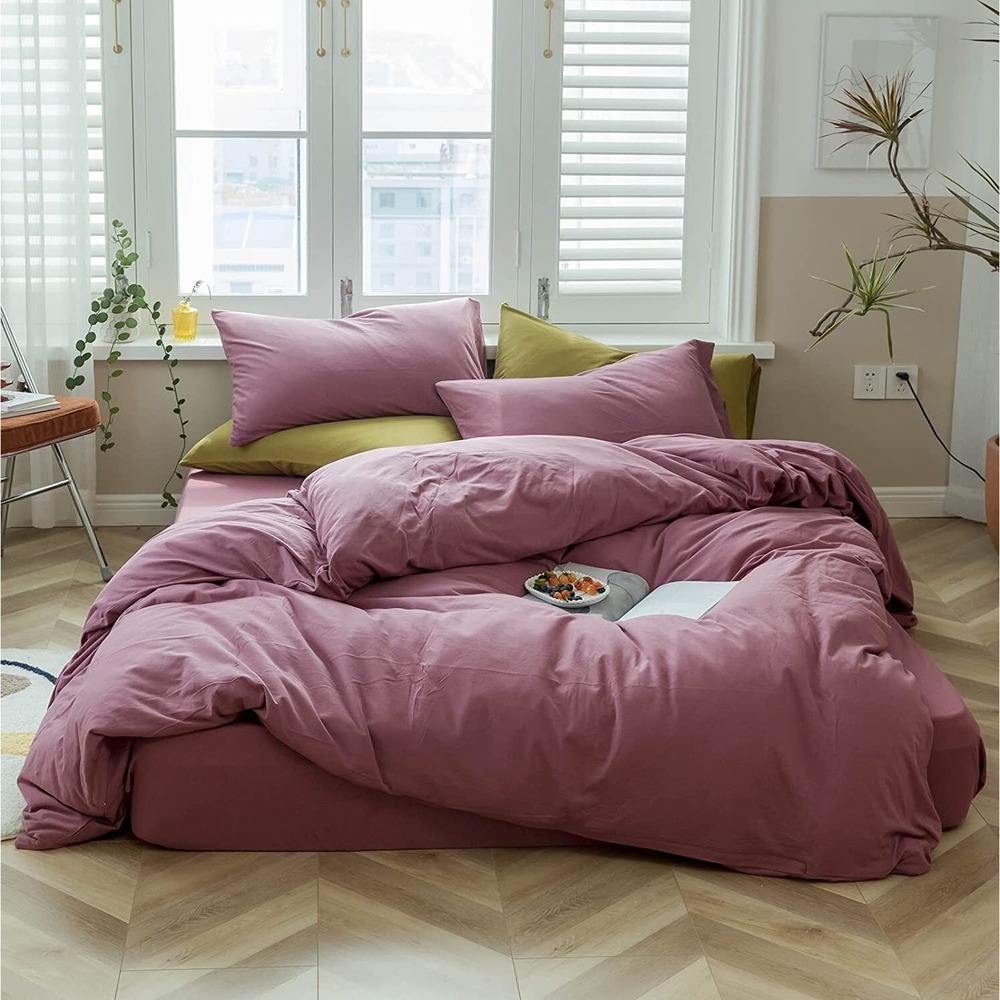 King Duvet Cover Set - 100%‎ Jersey Knit Duvet King Purple